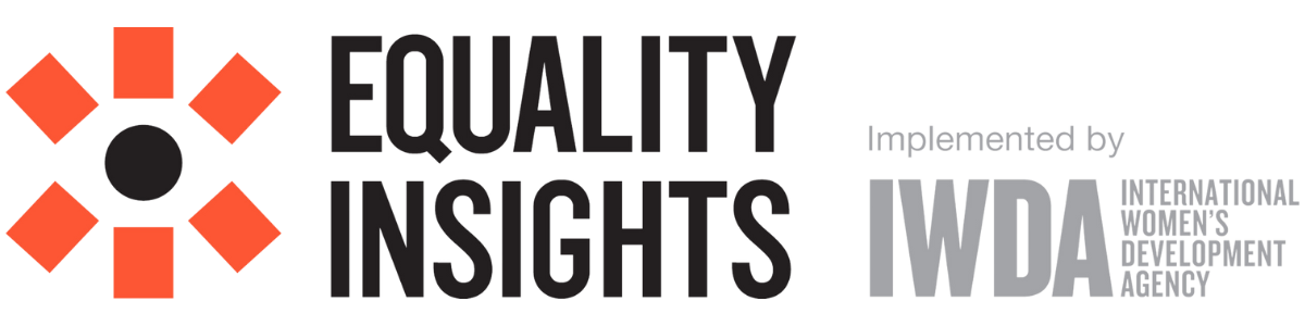 Equality Insights, implemented by IWDA - International Women's Development Agency logo