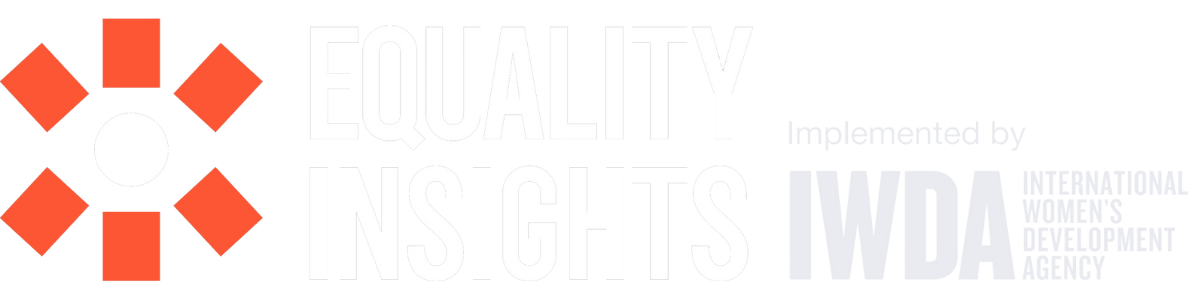 The Equality Insights implemented by IWDA logo