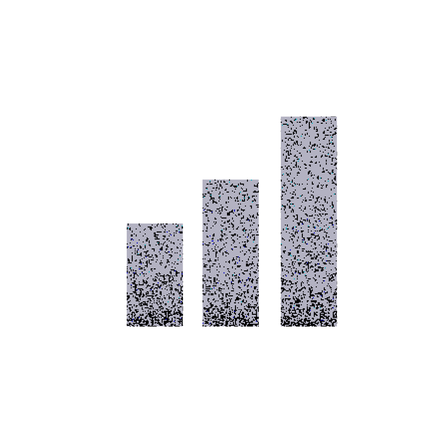 A grey textured icon of a graph