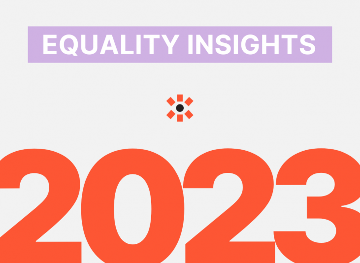 Equality Insights 2023. Features the Equality Insights eye logo in the centre