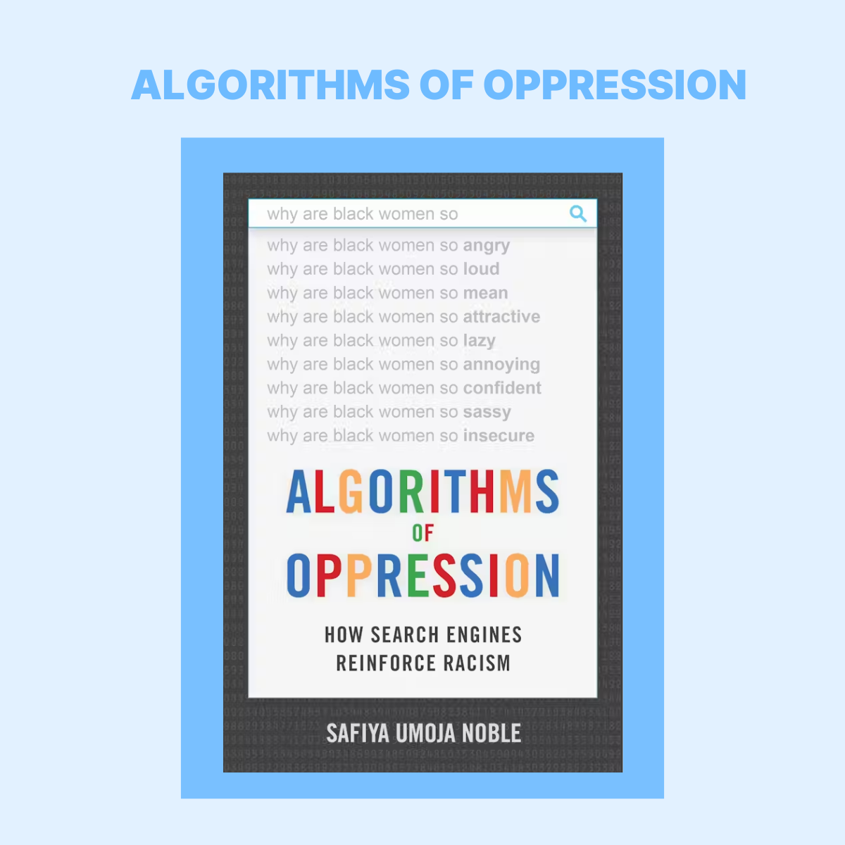 Cover of book 'Algorithms of Oppression'