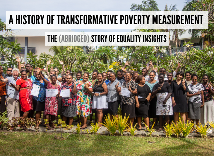 A group of enumerators wave their hands outside a sunny location in Solomon Islands