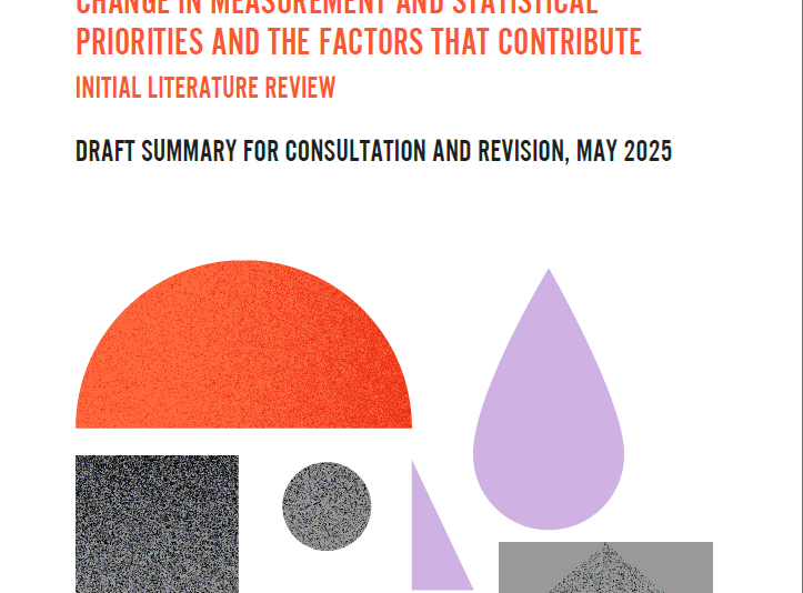 Change in Measurement and Statistical Priorities and the Factors that Contribute; Initial Literature Review Draft summary for consultation and revision, May 2025