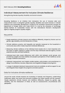 The front page of the brief which includes text and icons of stylised people